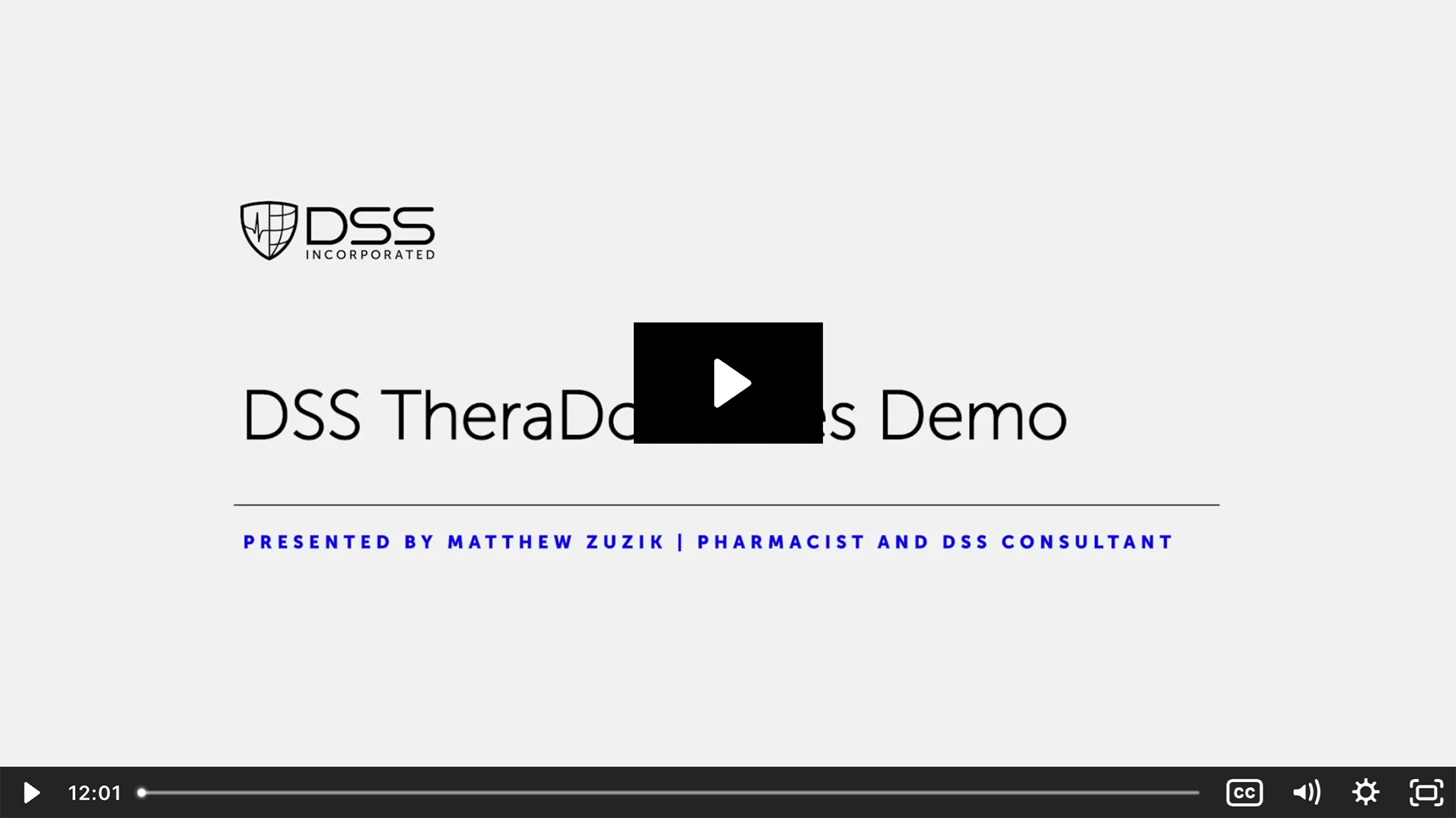 DSS TheraDoc Sales Demo